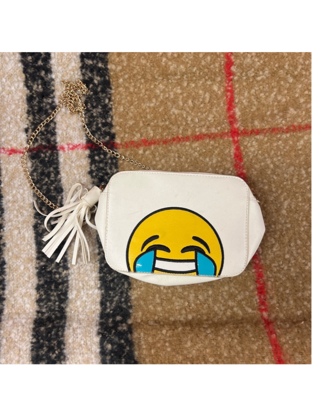 Women's Olivia Miller White Emoji Crossbody Bag One Size